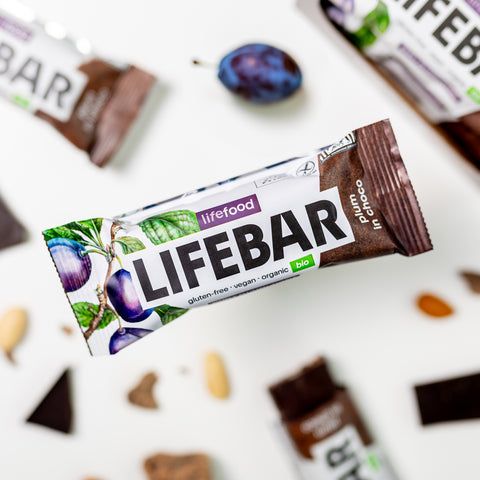 Lifebar InChoco tyčinka švestka RAW BIO