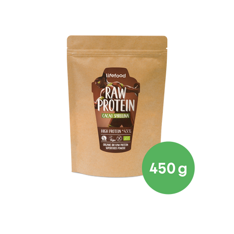 Protein se superfoods kakaový se spirulinou RAW BIO