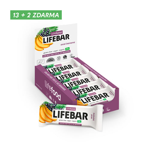 Box Lifebar tyčinka acai s banánem RAW BIO