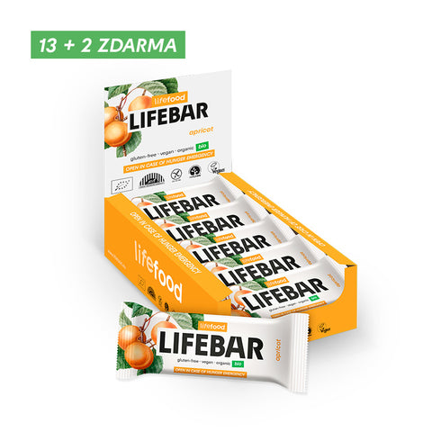 Box Lifebar tyčinka meruňková RAW BIO