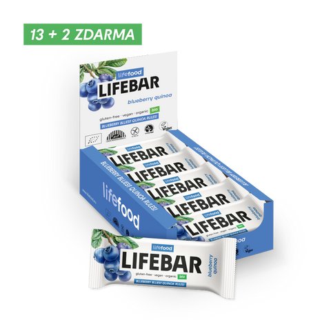 Box Lifebar tyčinka borůvková s quinoou RAW BIO