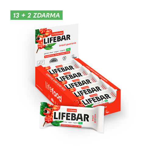 Box LIFEBAR tyčinka s guaranou a para ořechy BIO