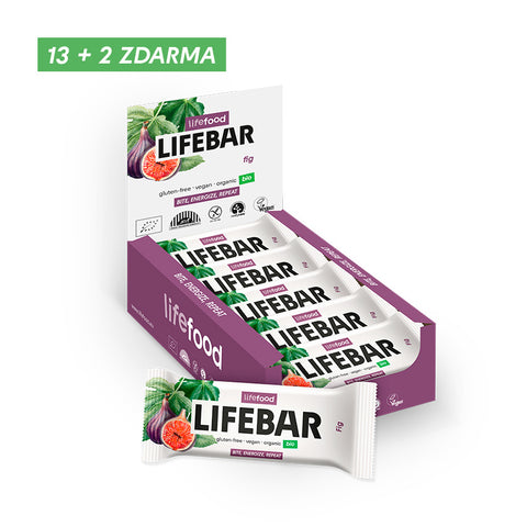 Box Lifebar tyčinka fíková RAW BIO