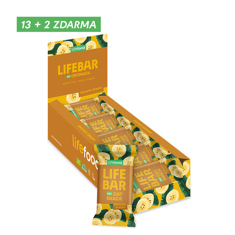 Box Lifebar Oat Snack banánový BIO