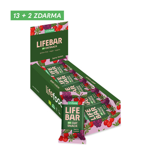 Box Lifebar Oat Snack ovocný BIO