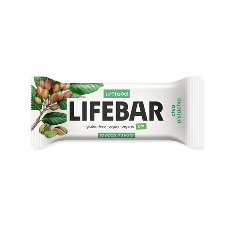 LIFEBAR tyčinka pistáciová s chia RAW BIO