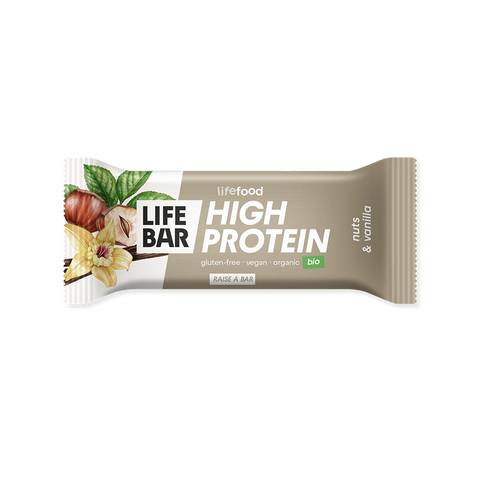 Lifebar Protein tyčinka oříšková s vanilkou BIO