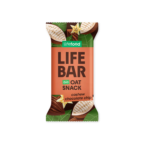 Lifebar Oat Snack s kousky čokolády a kešu BIO