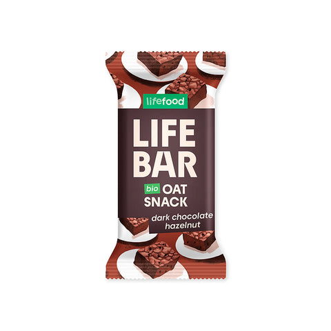 Lifebar Oat Snack čokoládový s lískovými oříšky BIO