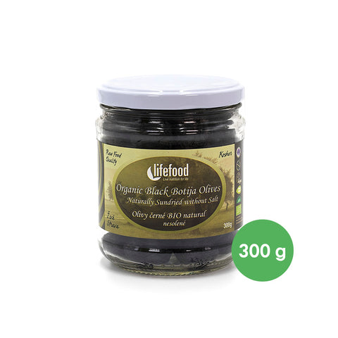 Olivy černé natural nesolené s peckou RAW BIO