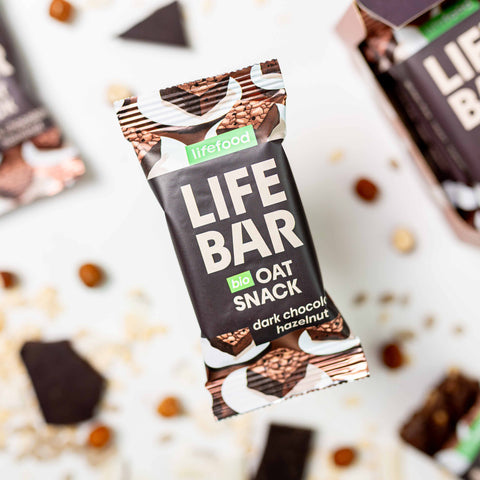 Lifebar Oat Snack čokoládový s lískovými oříšky BIO