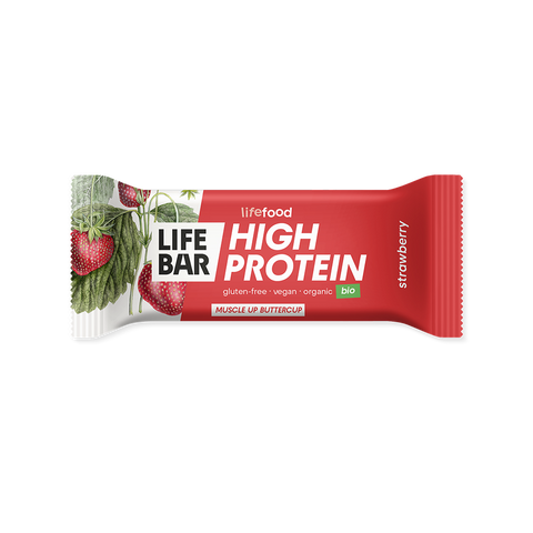 Lifebar Protein tyčinka jahodová BIO