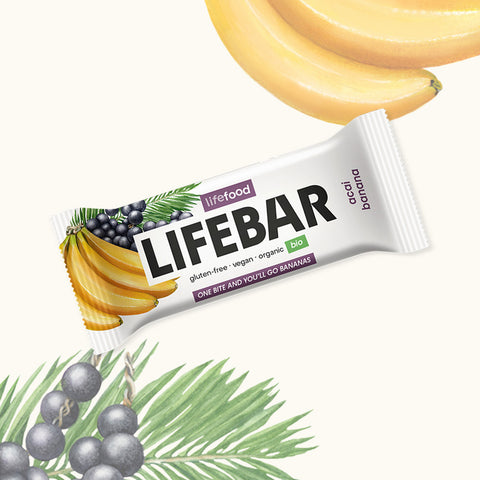 Lifebar tyčinka acai s banánem RAW BIO